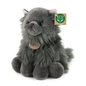 Plush grey cat 18 cm ECO-FRIENDLY